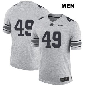 Men's NCAA Ohio State Buckeyes Liam McCullough #49 College Stitched No Name Authentic Nike Gray Football Jersey XY20Z70RH